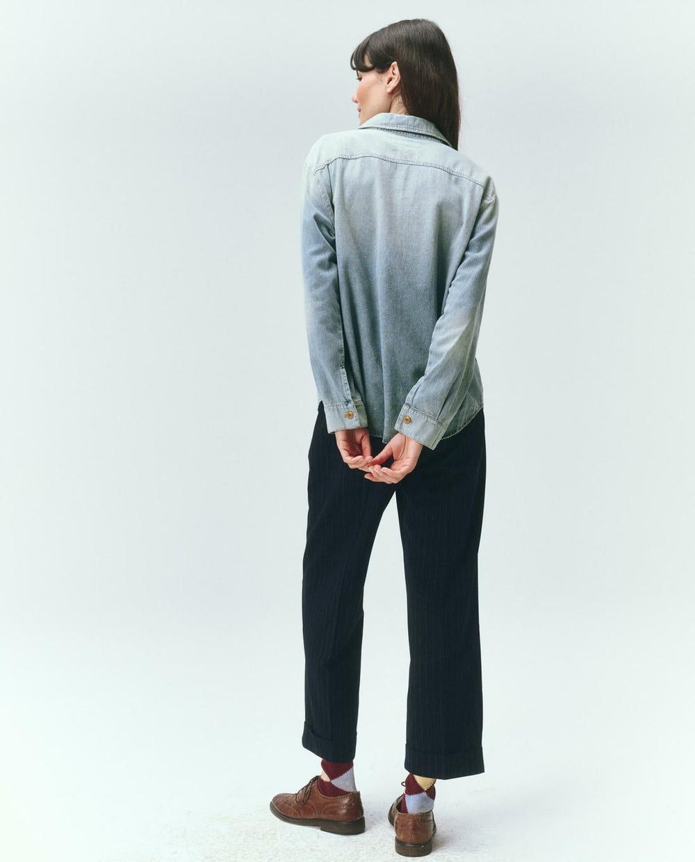 Tops | Women The Great. The Harbor Shirt. Asphalt Wash