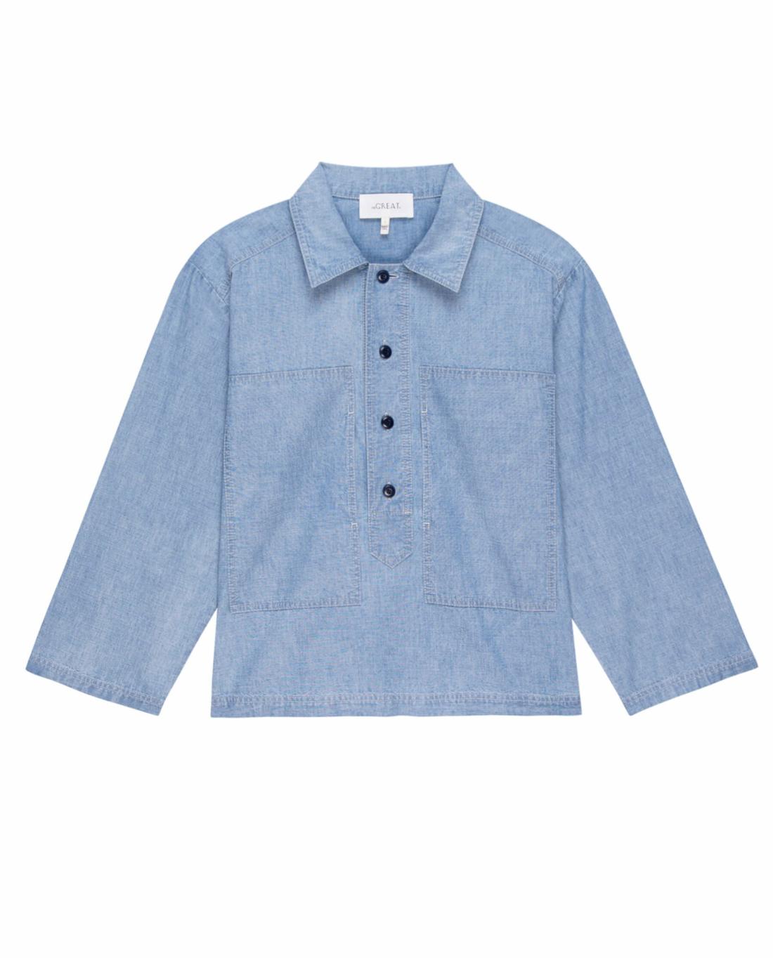 Tops | Women The Great. The Railway Shirt. Boiler Wash