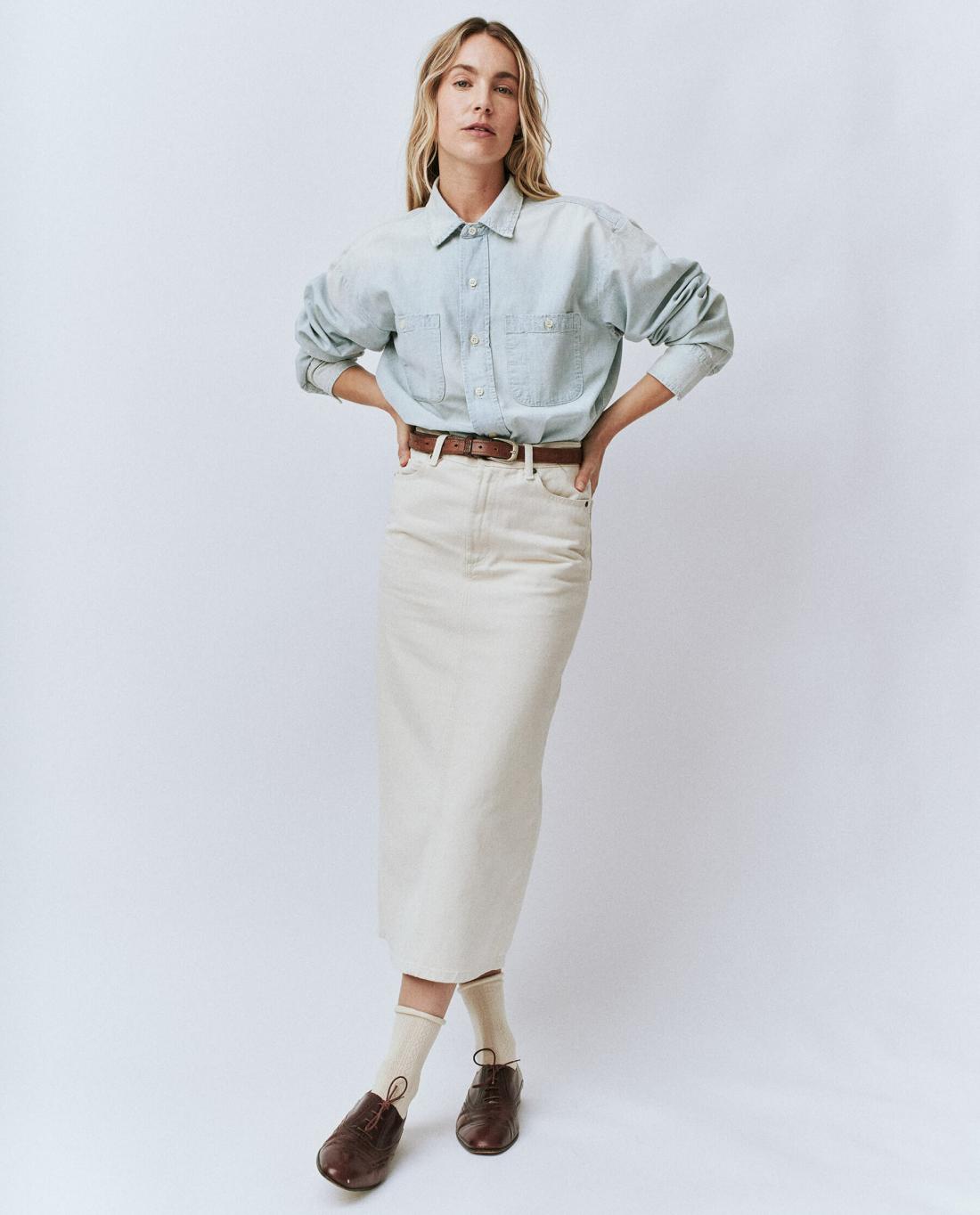 Tops | Women The Great. The Road Shirt. Riverbed Wash