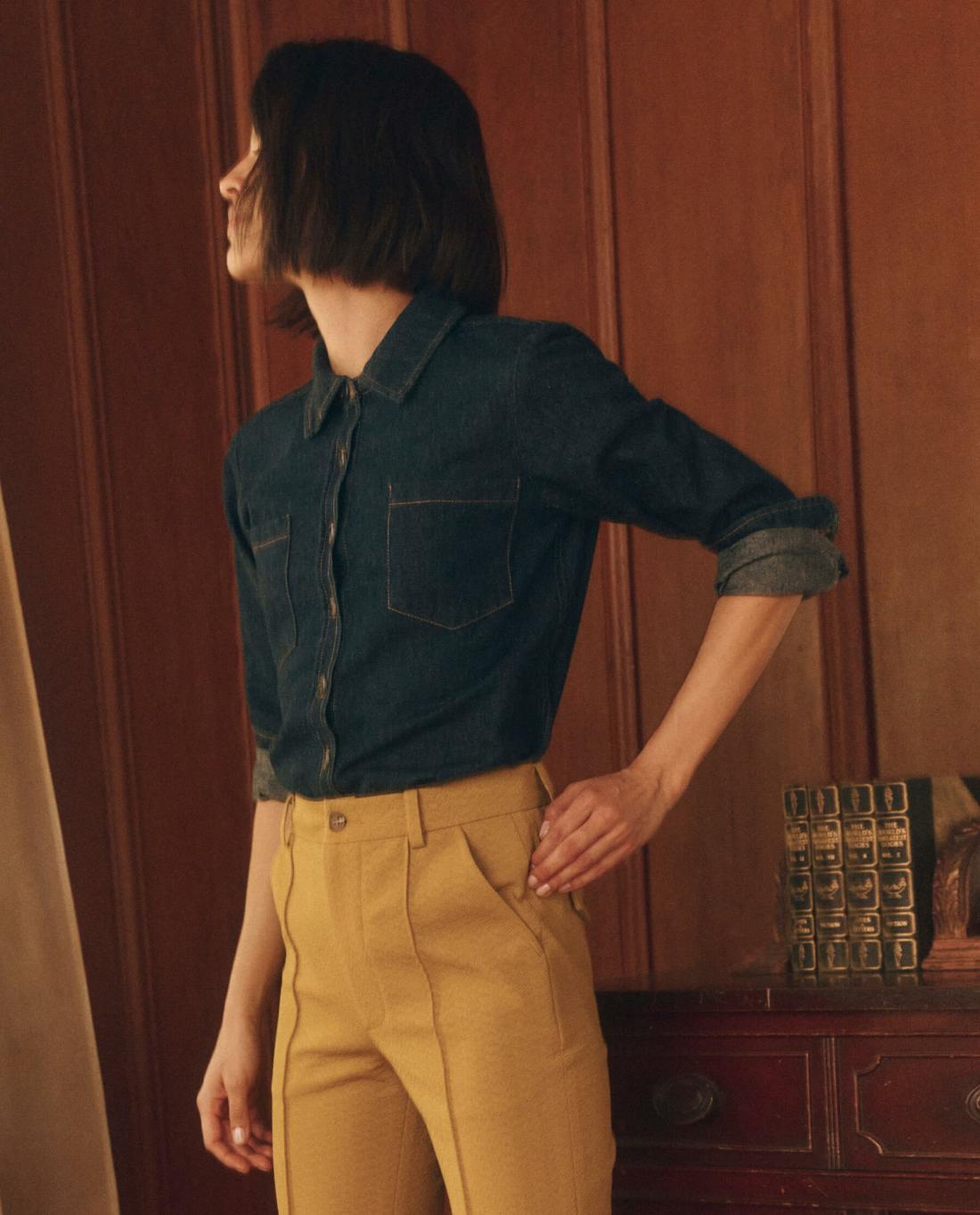 Tops | Women The Great. The Scouting Shirt. Rinse Wash