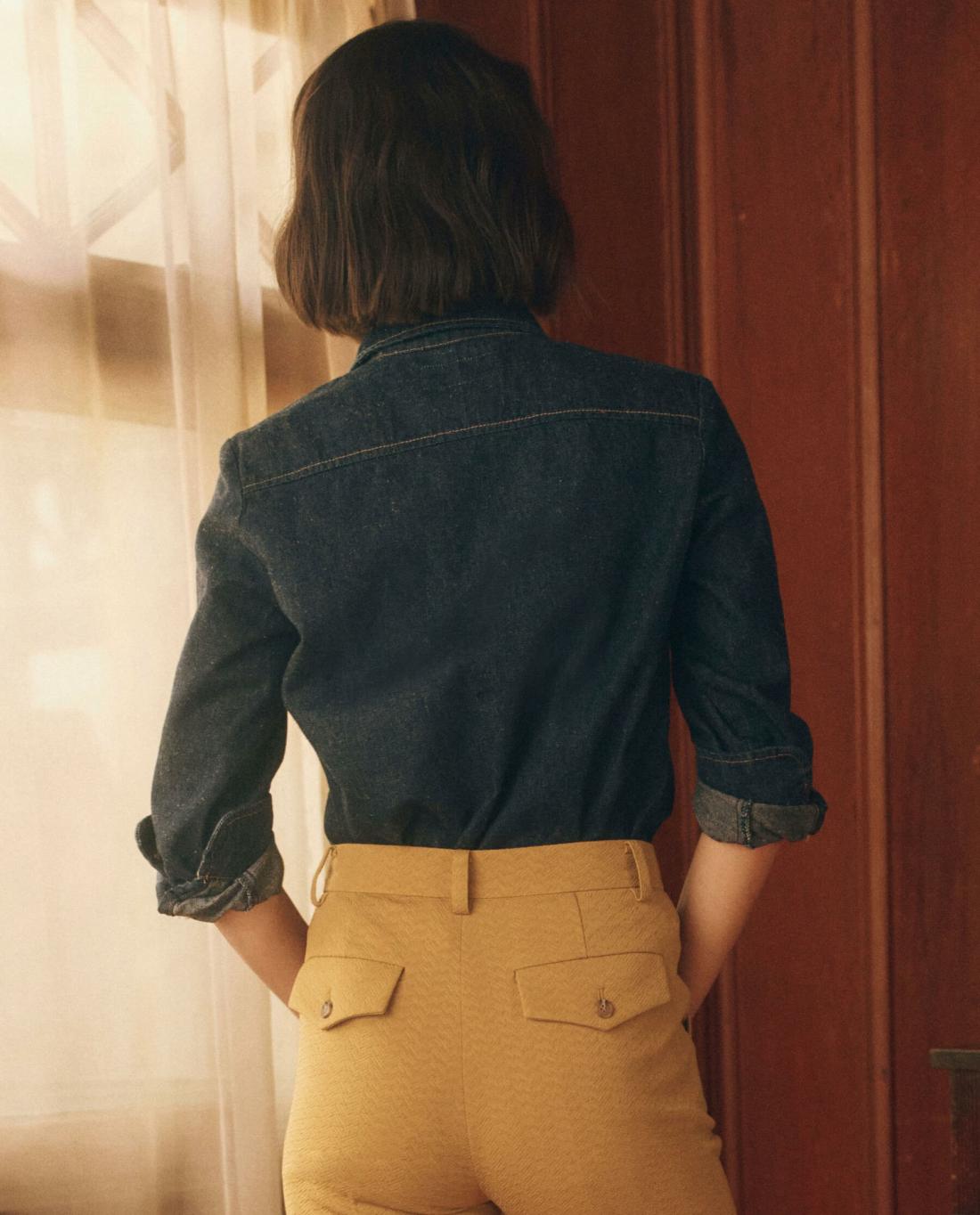 Tops | Women The Great. The Scouting Shirt. Rinse Wash