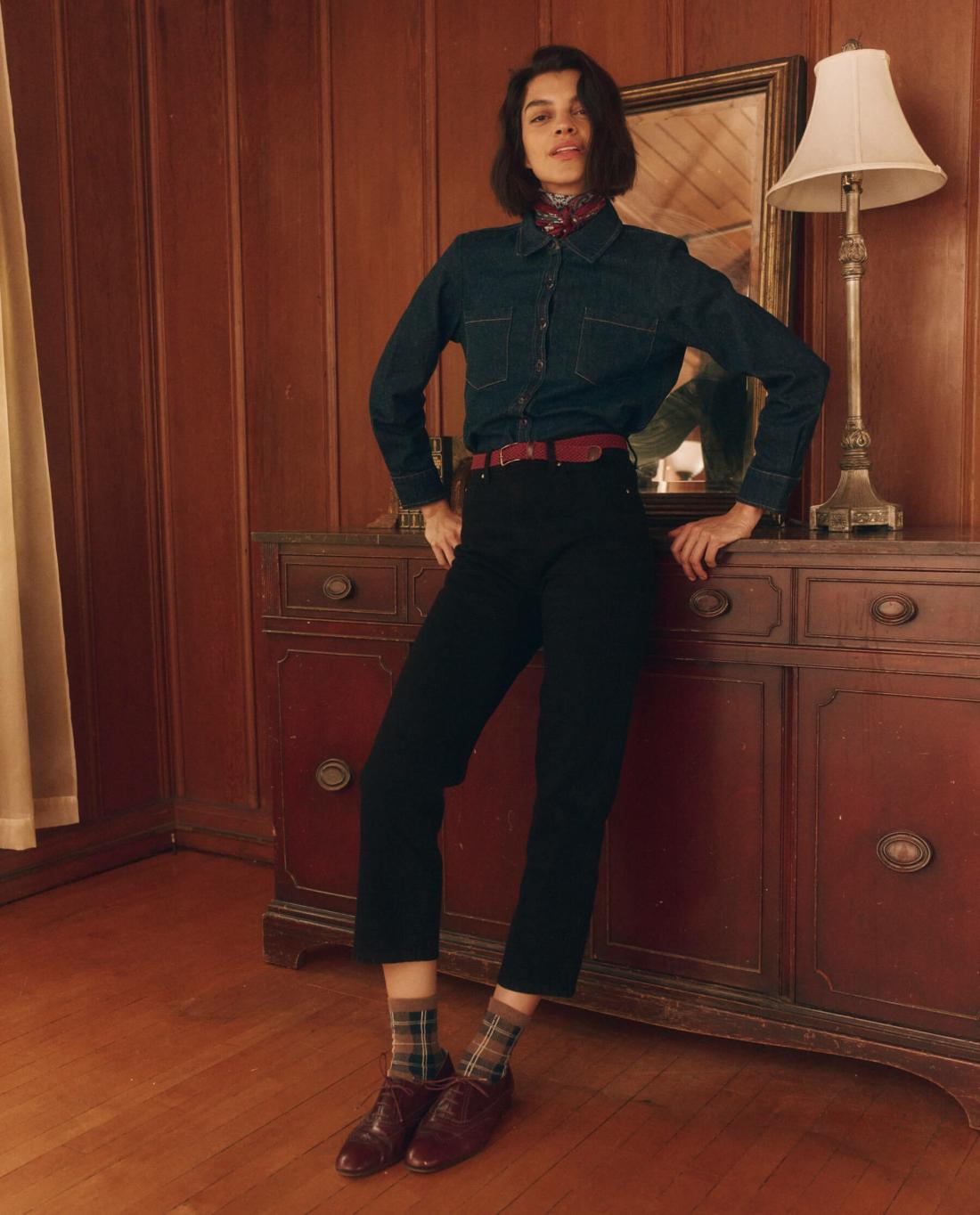 Tops | Women The Great. The Scouting Shirt. Rinse Wash