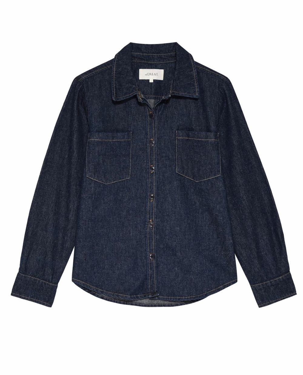 Tops | Women The Great. The Scouting Shirt. Rinse Wash
