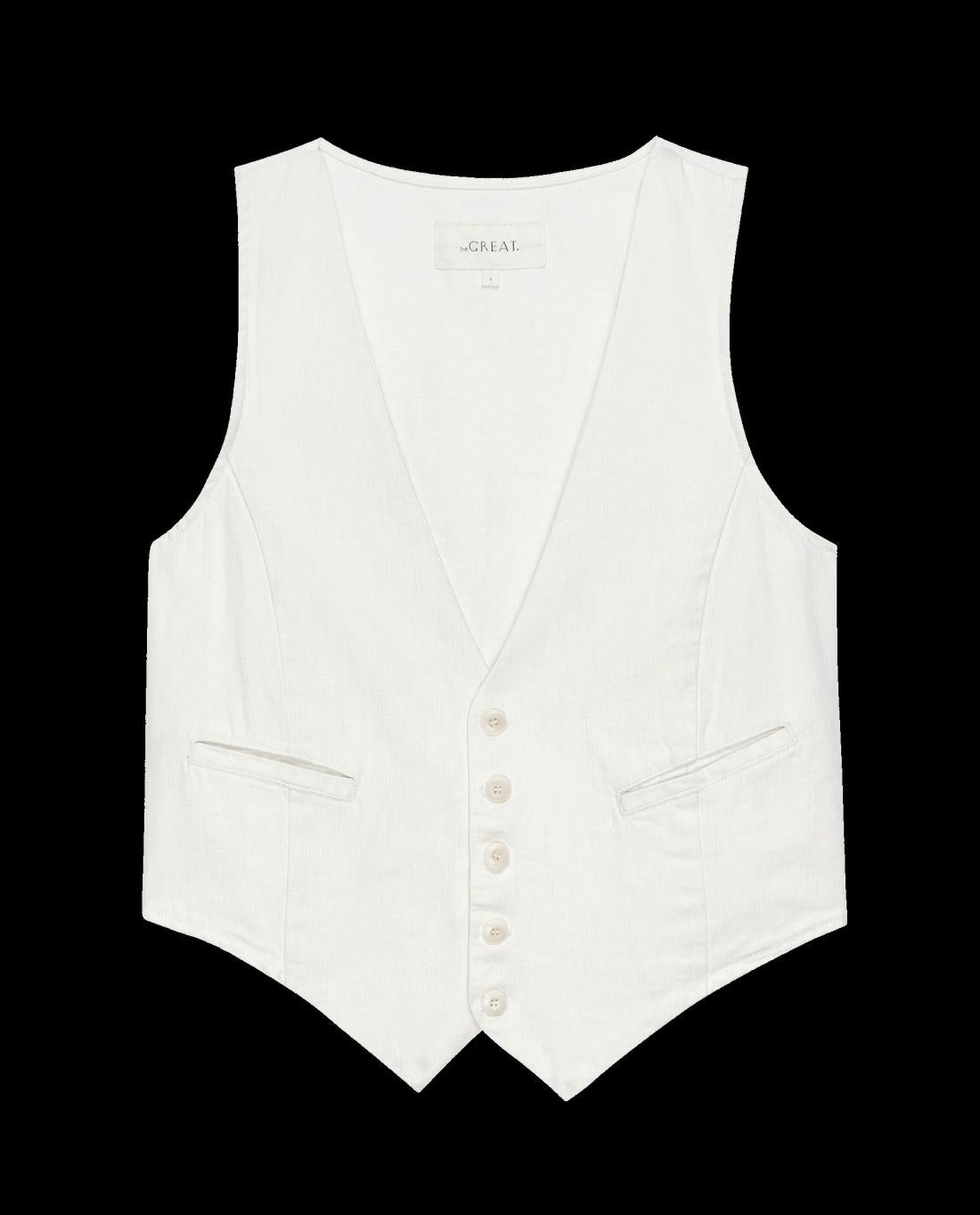 Tops | Women The Great. The Suit Vest. Natural Hemp