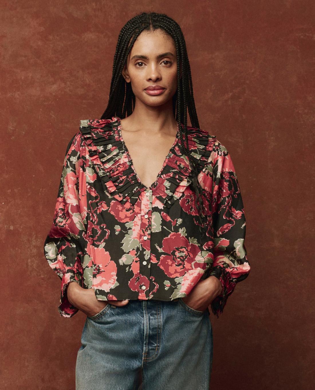 Tops | Women The Great. The Symphony Top. Charming Rose