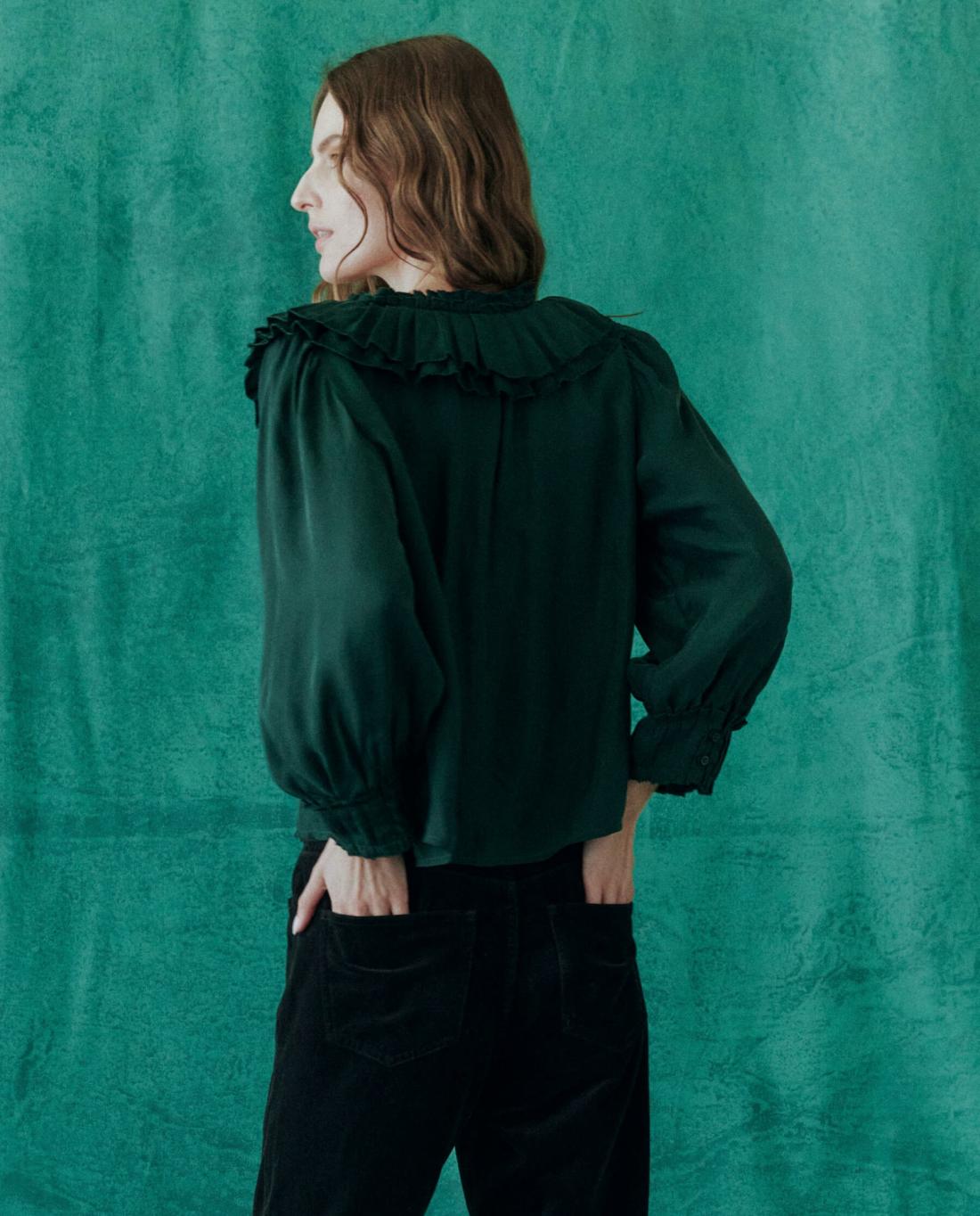 Tops | Women The Great. The Symphony Top. Winter Pine