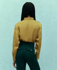 Tops | Women The Great. The Theater Top. Gold Leaf