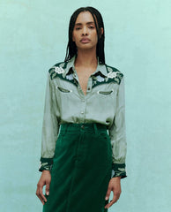 Tops | Women The Great. The Western Heritage Shirt. Dried Sage