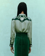 Tops | Women The Great. The Western Heritage Shirt. Dried Sage