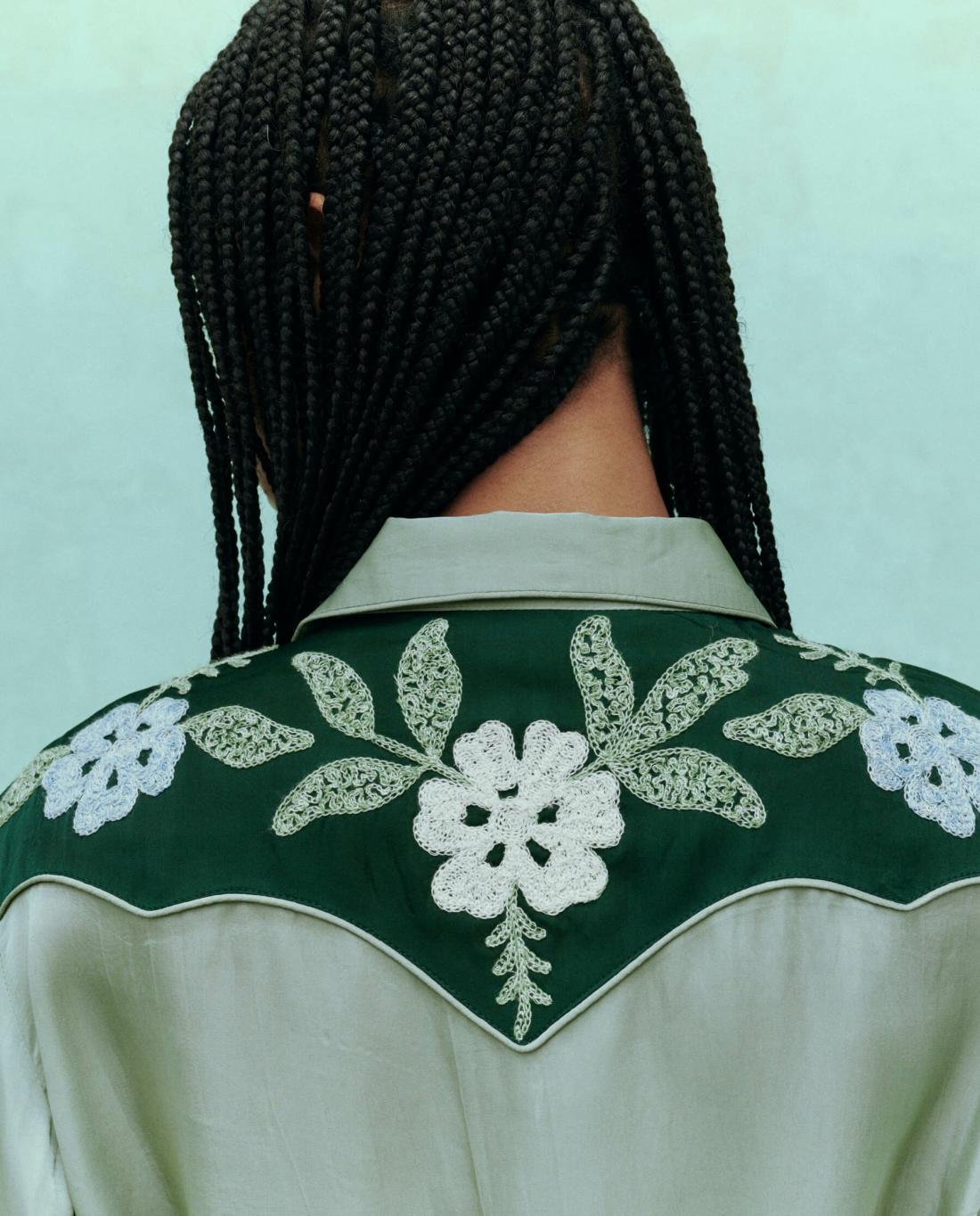 Tops | Women The Great. The Western Heritage Shirt. Dried Sage