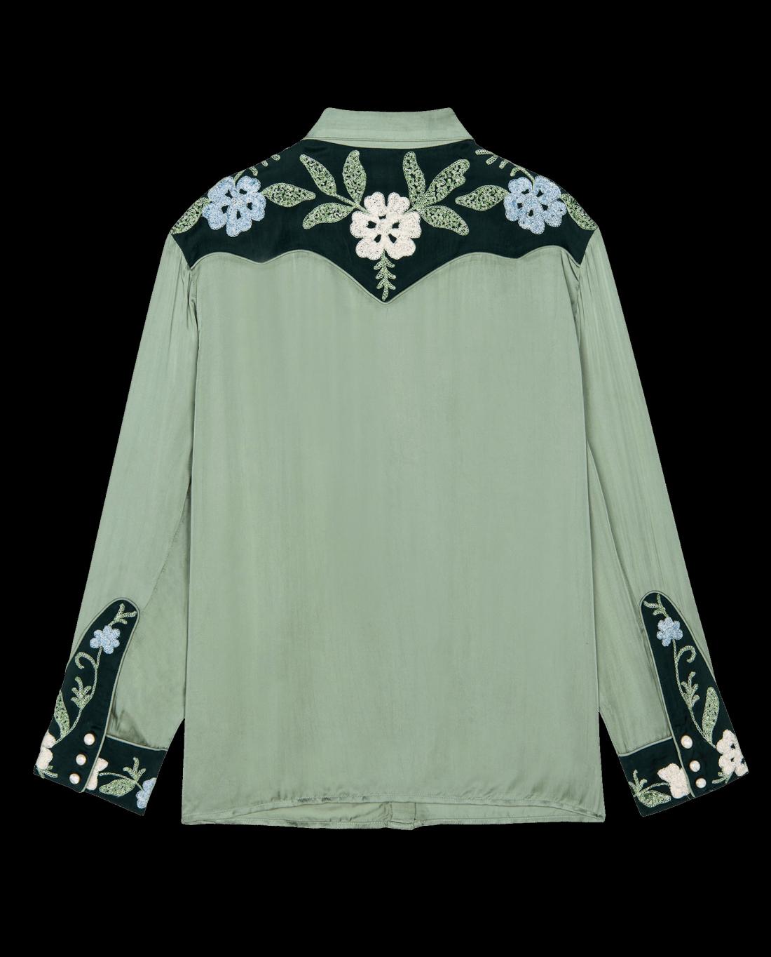 Tops | Women The Great. The Western Heritage Shirt. Dried Sage
